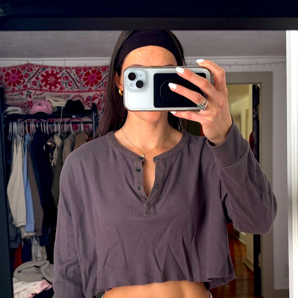 Out From Under Urban Outfitters Cropped Long Sleeve